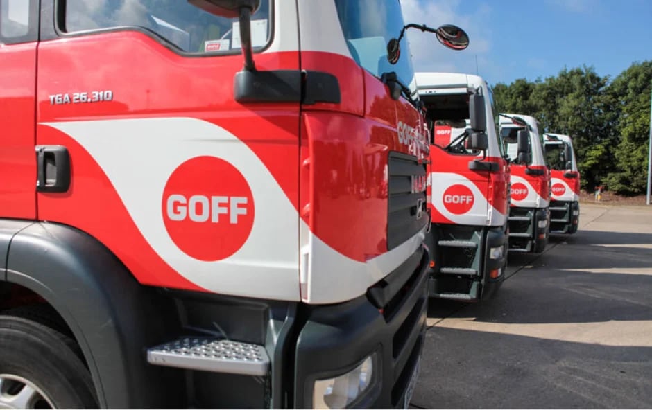 Goff Petroleum tankers parked